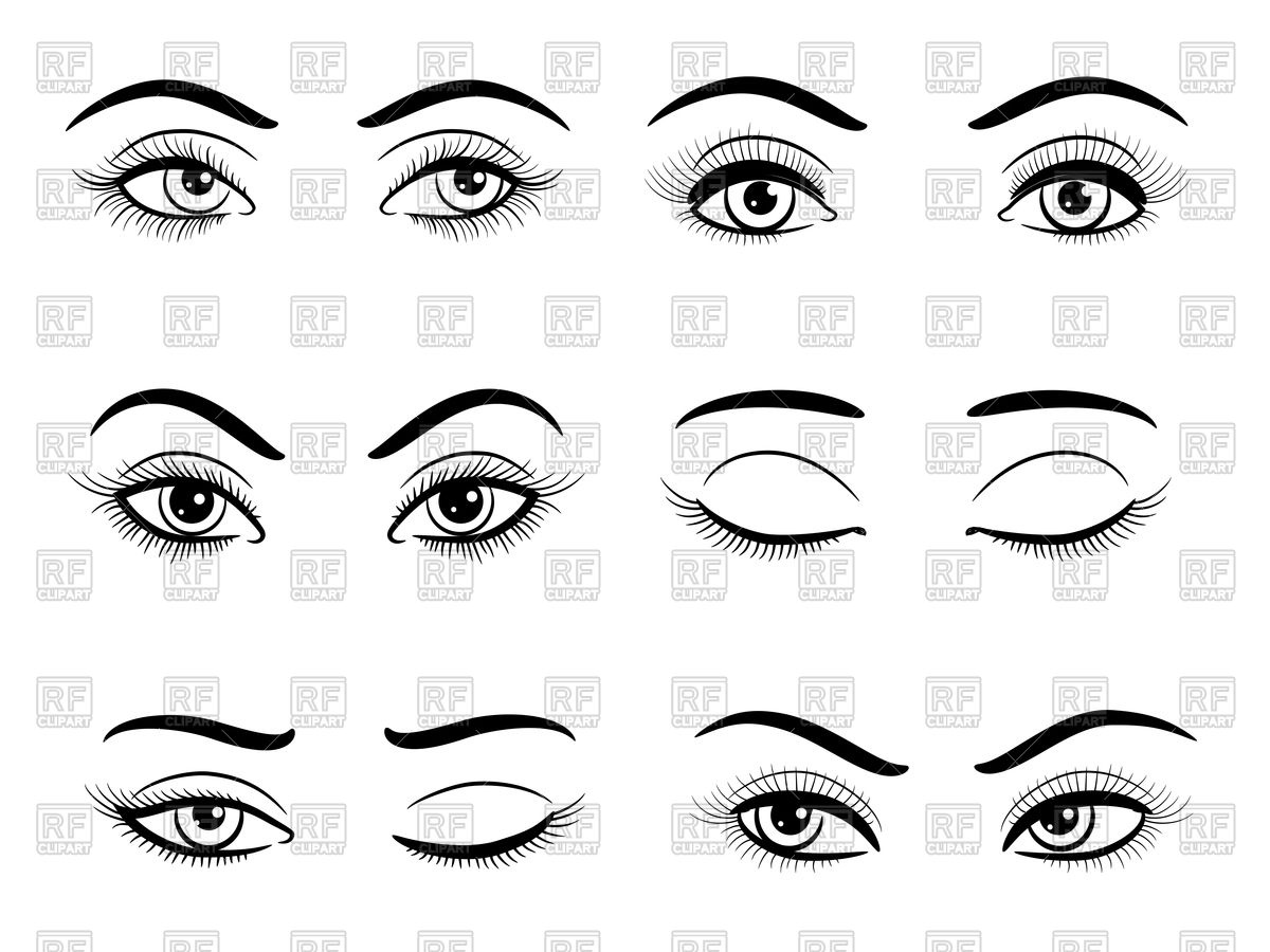 Hand Drawn Open And Closed Female Eyes Set Vector Image Of Beauty 1200x900 Hand Drawn Open And Closed Female Eyes Set Vector Image Of Beauty