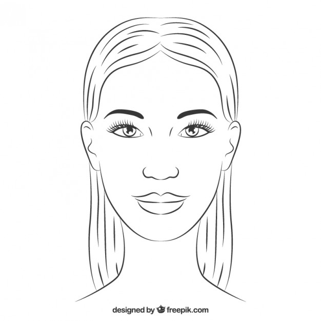 626x626 Hand Drawn Woman Face Vector Free Download
