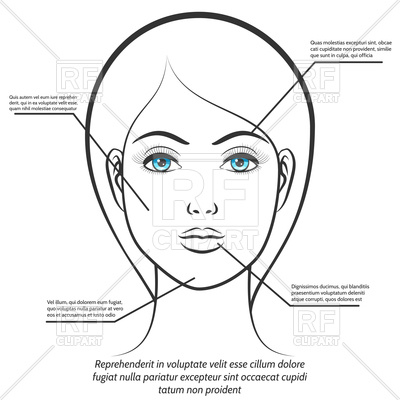 400x400 Blue Eyes Female Face Vector Image Of People Vectortatu