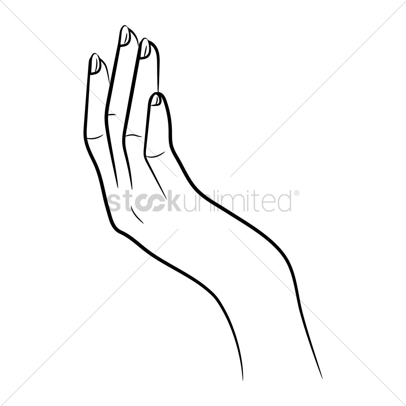 1300x1300 Female Hand Sign Vector Image