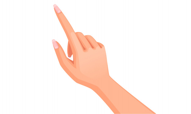 626x375 Beautiful Hand Pointer Female Hand Vector Premium Download