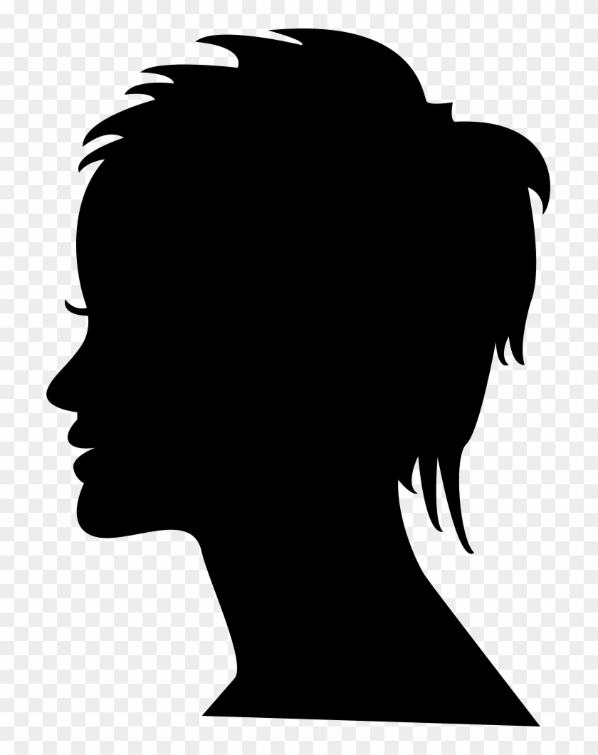 840x1060 Short Female Hair On Side View Woman Head Silhouette