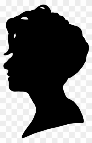 320x498 Black Silhouette Profile Female, Female Face Silhouette