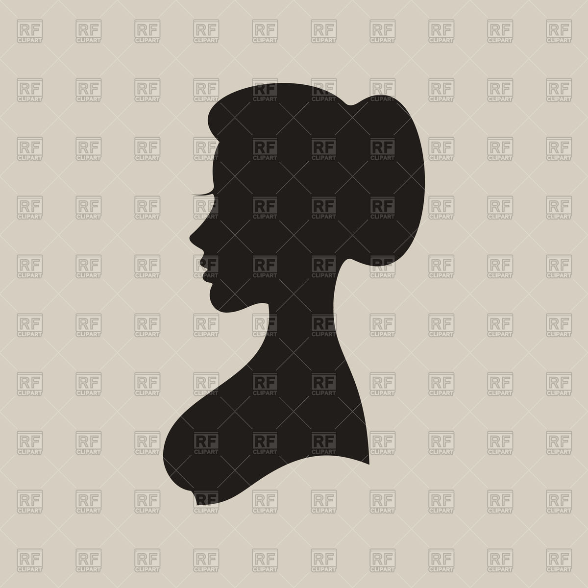 1200x1200 Classic Female Silhouette Vector Image Of People