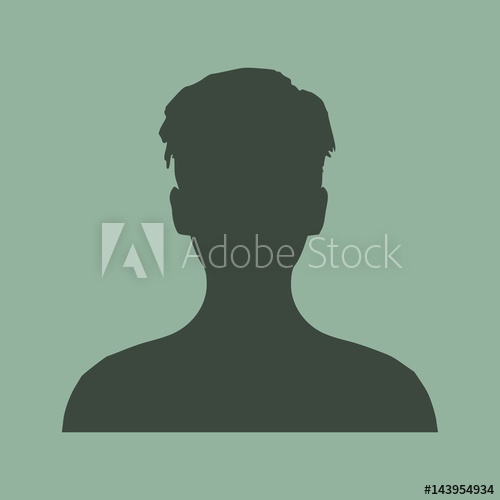 500x500 Face Front View Elegant Silhouette Of A Female Head Vector