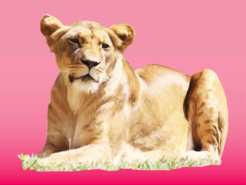 Female Lion Vector Free Vectors Ui Download 1024x768 Female Lion Vector Free Vectors Ui Download
