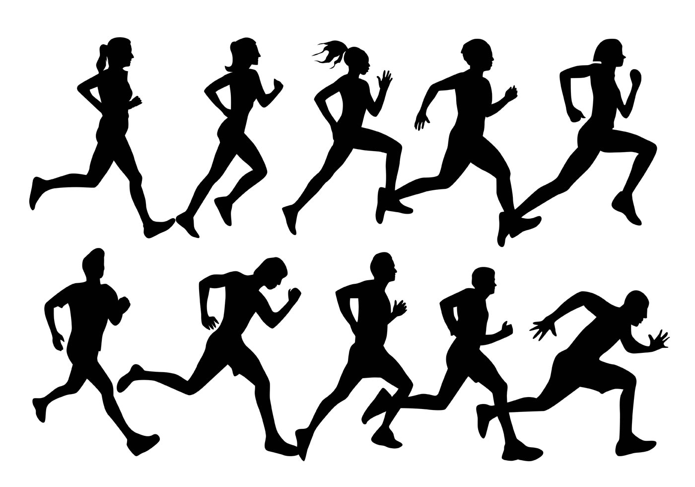 1400x980 Running Free Vector Art