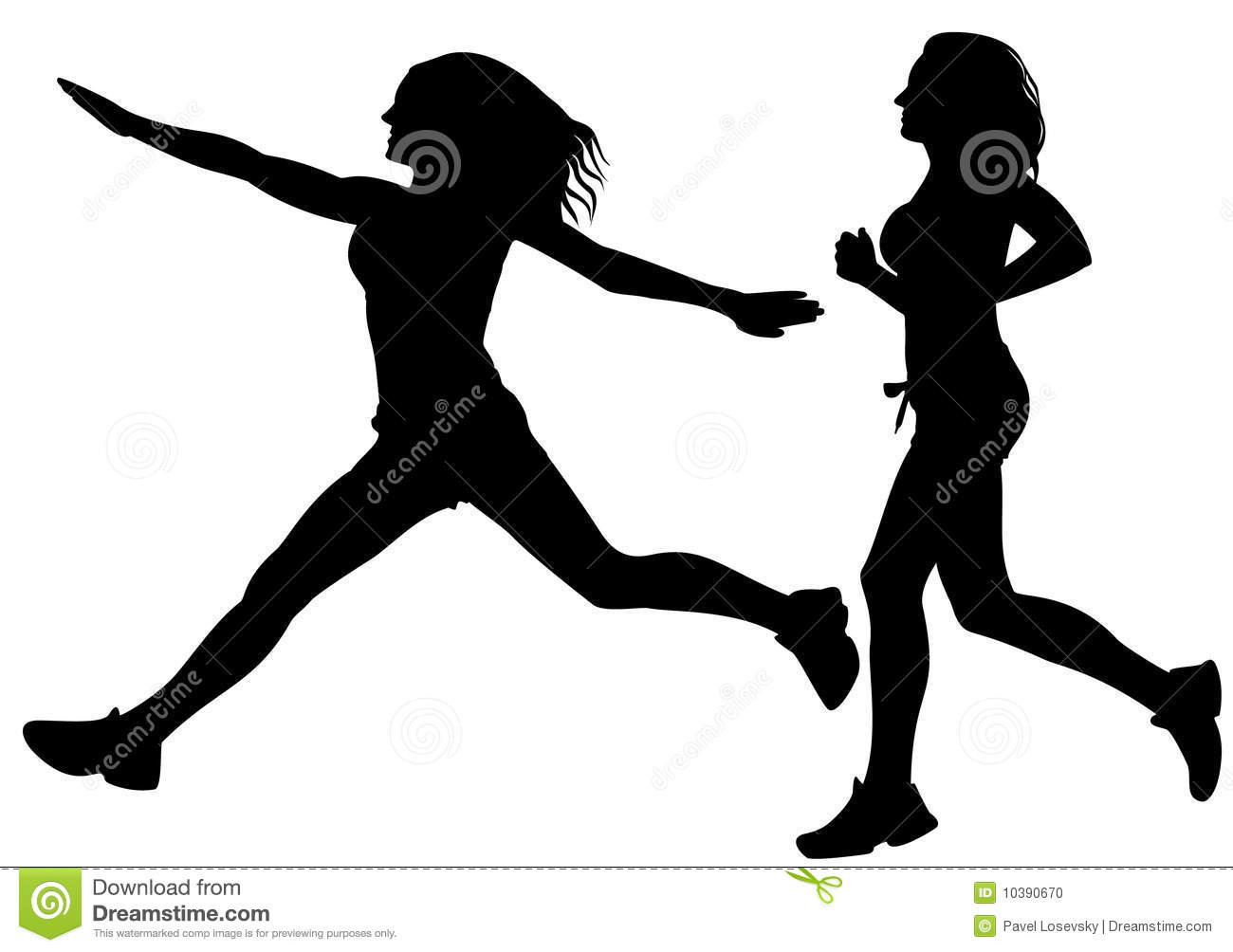 Female Runner Vector