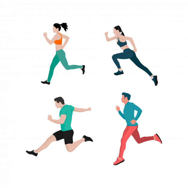 Set Of Male And Female Runner Illustrations Vector Premium Download 626x626 Set Of Male And Female Runner Illustrations Vector Premium Download