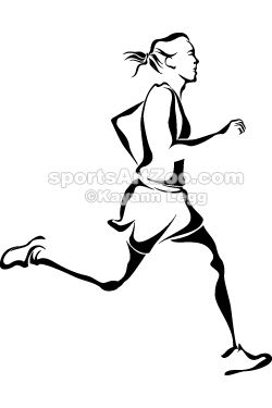 Female Runner Stylized Vector Design Track In Runner 250x375 Female Runner Stylized Vector Design Track In Runner