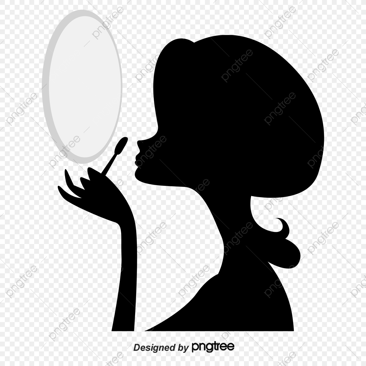 1200x1200 Female Silhouette Vector Material Makeup, Women Makeup, Sketch
