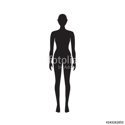500x500 Female Silhouette Vector Icon Stock Image And Royalty Free