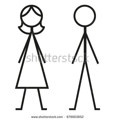 450x470 Two Vector Doodle Icons Male And Female Gender Signs Men
