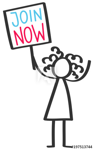 315x500 Vector Illustration Of Female Stick Figure Holding Up Sign Saying