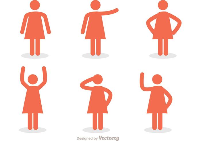 700x490 Woman Stick Figure Icons Vector Pack