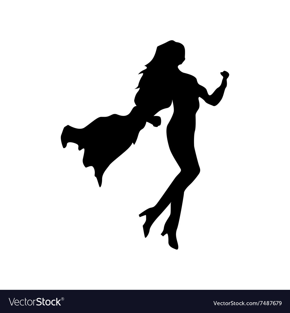 1000x1080 Female Superhero Silhouette Cape