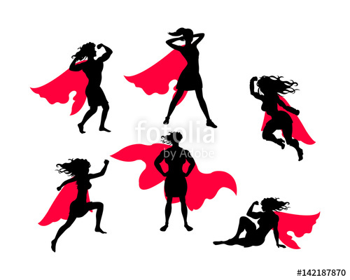 Female Superhero Silhouette Stock Image And Royalty Free Vector 500x400 Female Superhero Silhouette Stock Image And Royalty Free Vector