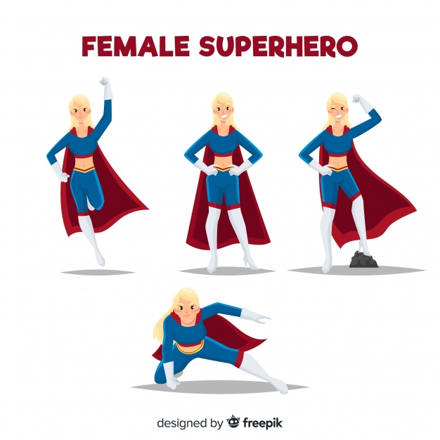 Flat Female Superhero Collection Vector Free Download 626x626 Flat Female Superhero Collection Vector Free Download