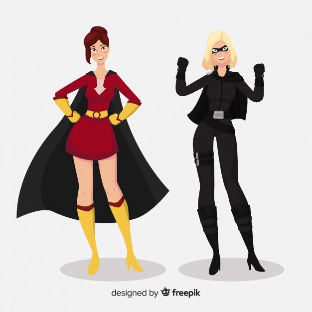 Colorful Female Superhero Collection With Flat Design Free Vector 626x626 Colorful Female Superhero Collection With Flat Design Free Vector