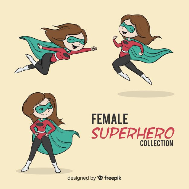 Pack Of Female Superhero Characters In Cartoon Style Free Vector 626x626 Pack Of Female Superhero Characters In Cartoon Style Free Vector