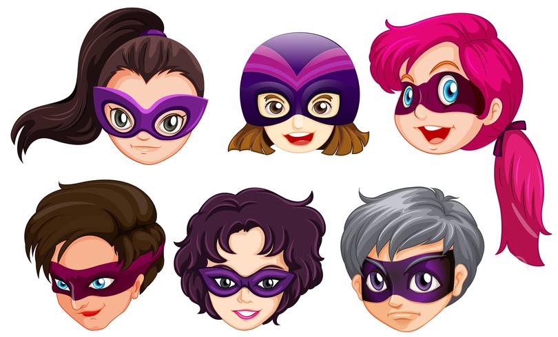 Set Of Female Superhero Head Vector 810x490 Set Of Female Superhero Head Vector
