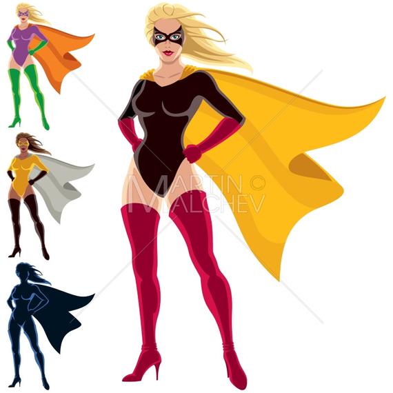 Superhero Female Vector Illustration Superheroine Super Etsy 570x570 Superhero Female Vector Illustration Superheroine Super Etsy