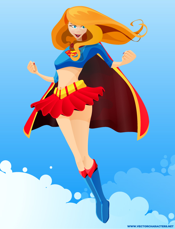 Superhero Girl Vector Character Free Vectors Ui Download 594x777 Superhero Girl Vector Character Free Vectors Ui Download