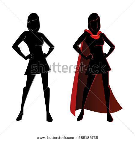 Vector Illustration Of A Female Superhero Silhouette Superhero 450x470 Vector Illustration Of A Female Superhero Silhouette Superhero