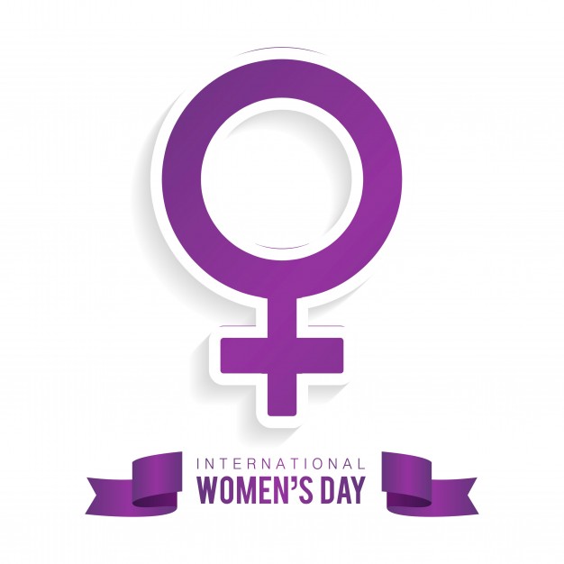 626x626 International Women's Day, Background With Purple Female Symbol