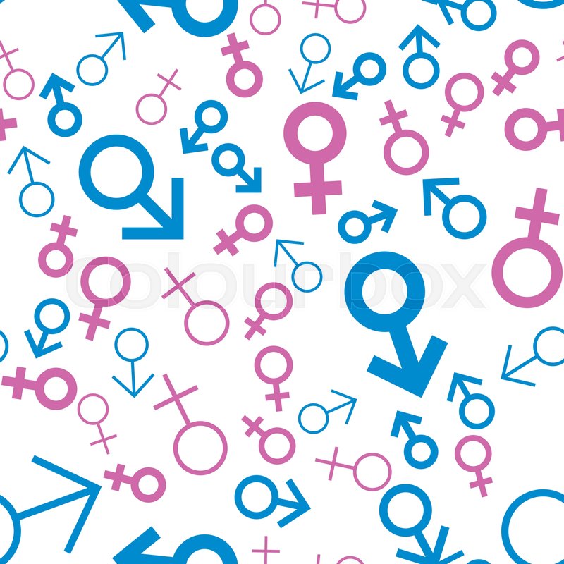 800x800 Male Female Symbol Seamless Pattern Stock Vector Colourbox