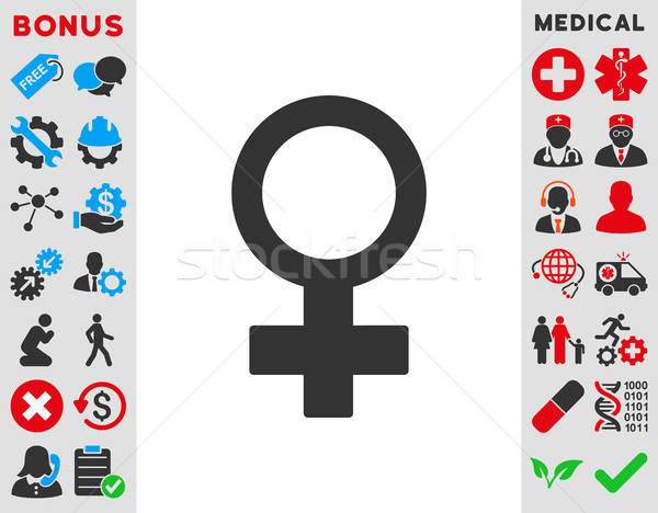 600x468 Female Symbol Icon Vector Illustration Victor Ivlichev