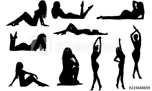 500x300 Fit Woman Silhouette Sensual Female Vector Beautiful Girl