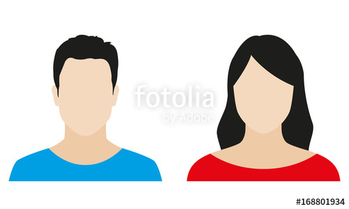 500x300 Man And Woman Avatar Profile Male And Female Icon Vector