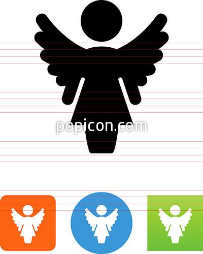 400x500 Vector Female Angel Icon
