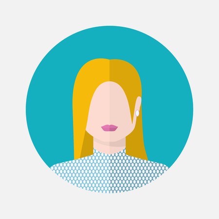 450x450 Vector Female Avatar Icon In Flat Style Nordic Nationality Vector