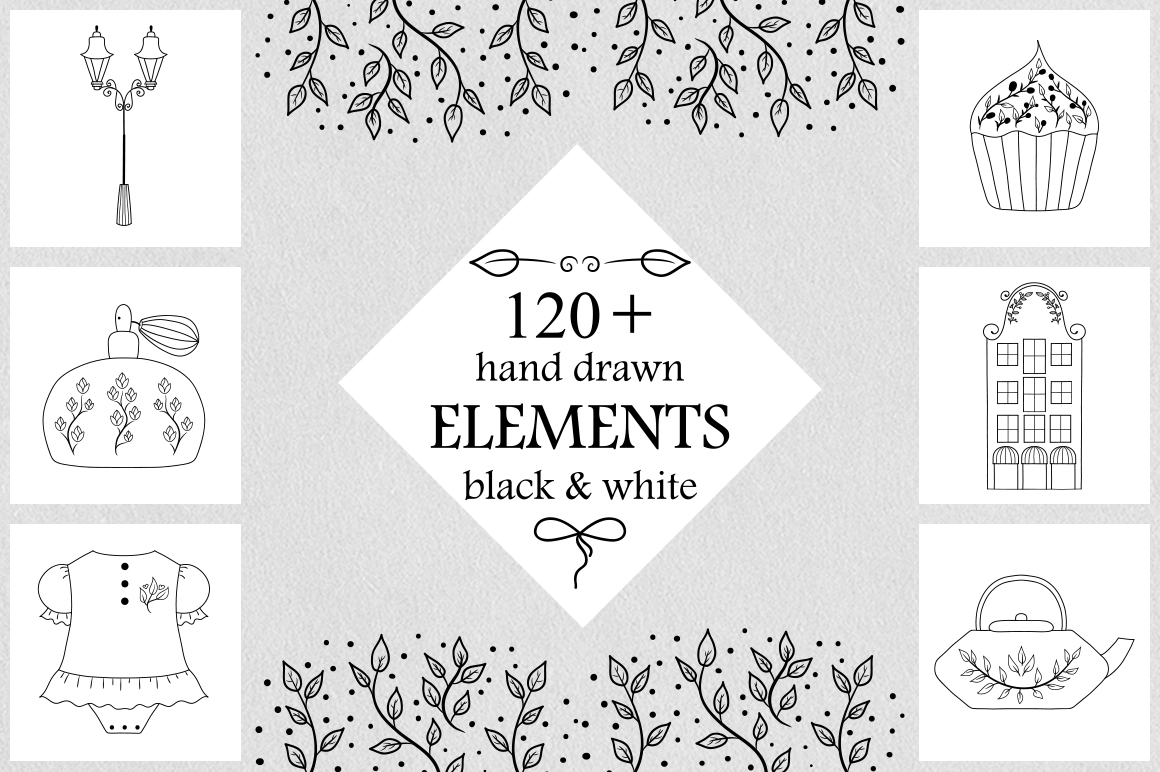 1160x772 Hand Drawn Vector Elements