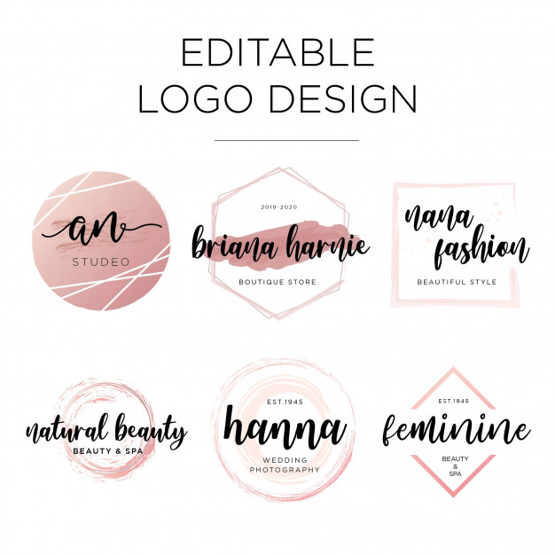 626x626 Editable Feminine Logo Design Template Vector Premium Download