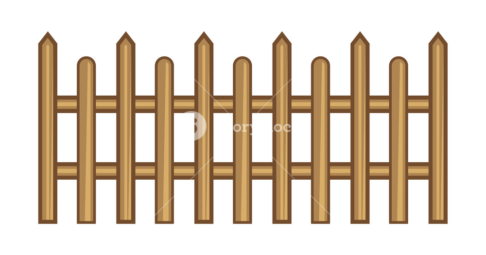 Wooden Fence Vector Royalty Free Stock Image 1000x525 Wooden Fence Vector Royalty Free Stock Image