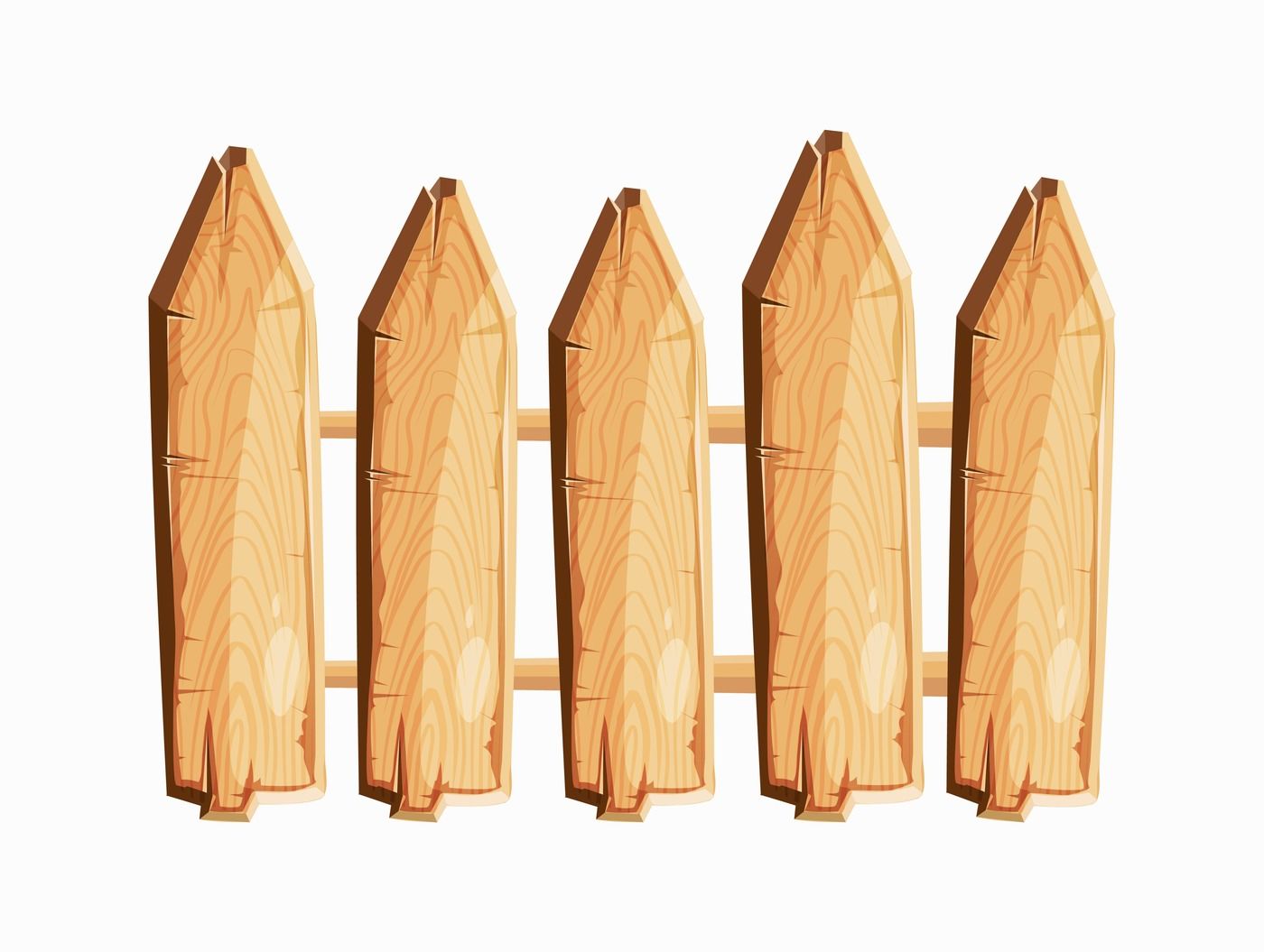 Cartoon Rural Wooden Fence Vector Illustration 1400x1055 Cartoon Rural Wooden Fence Vector Illustration