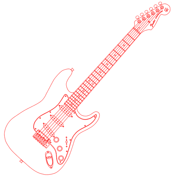 600x615 Fender Stratocaster Vector Image