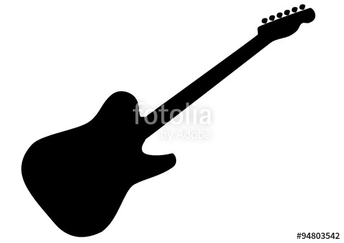 500x354 Fender Electric Guitar Icon Stock Image And Royalty Free Vector