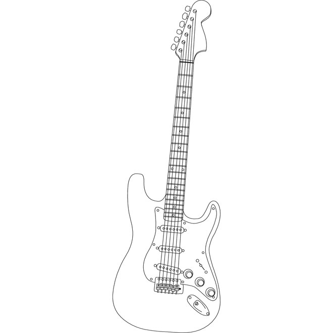 660x660 Stratocaster Outline Vector