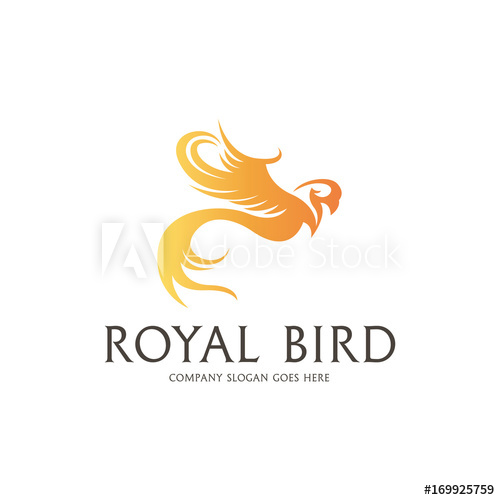 500x500 Royal Bird Logo Fenix Logotype Easy To Change Color, Size