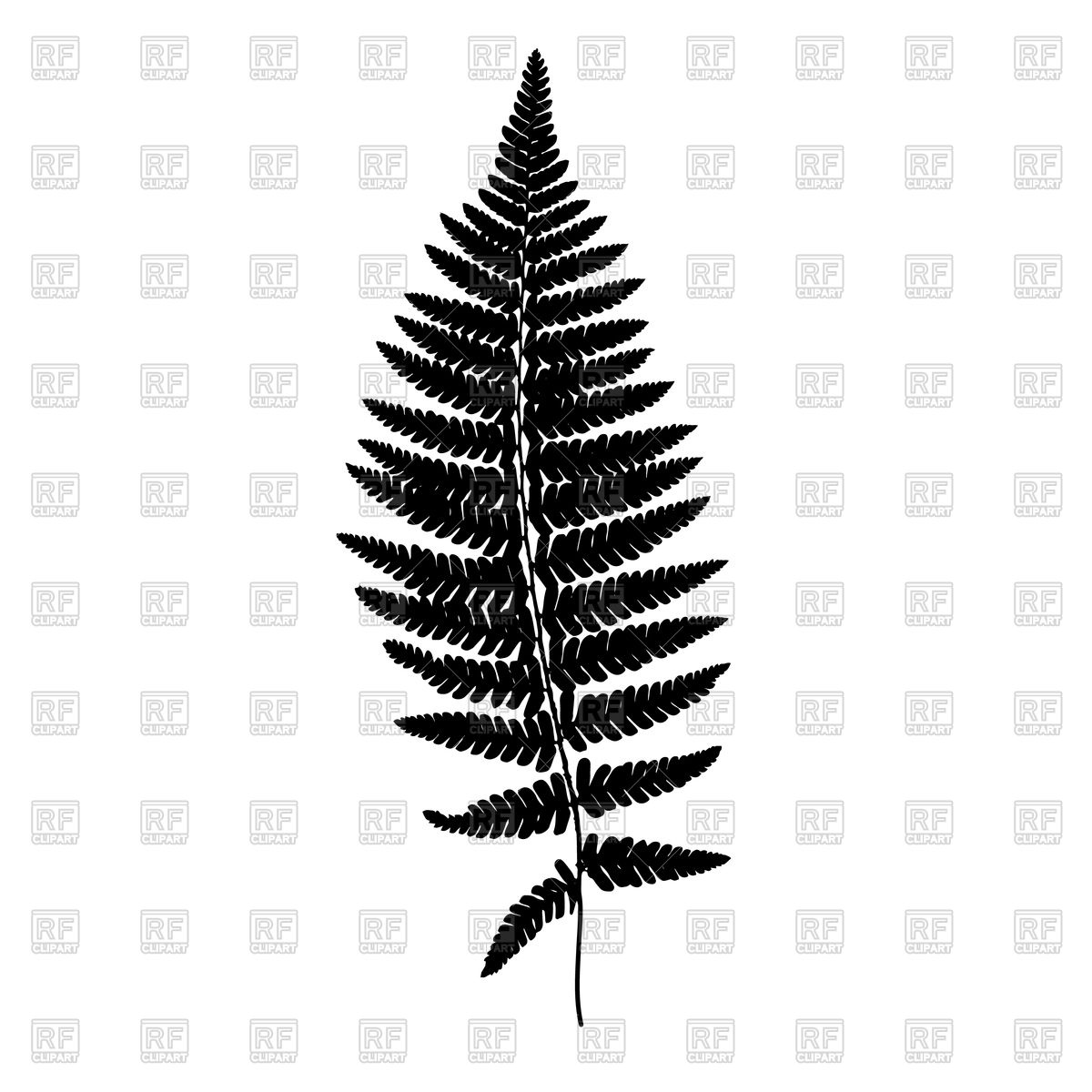 1200x1200 Fern Leaf Black Silhouette Vector Image Of Plants And Animals