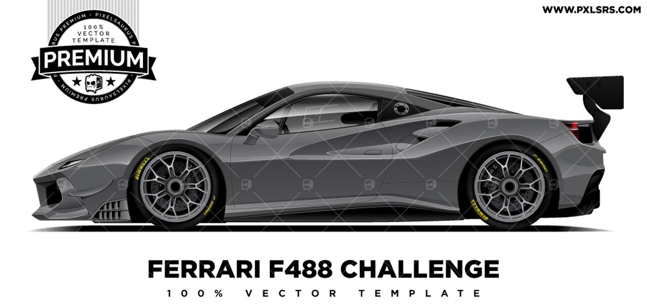 1280x609 Ferrari Challenge 'premium' Vector Template