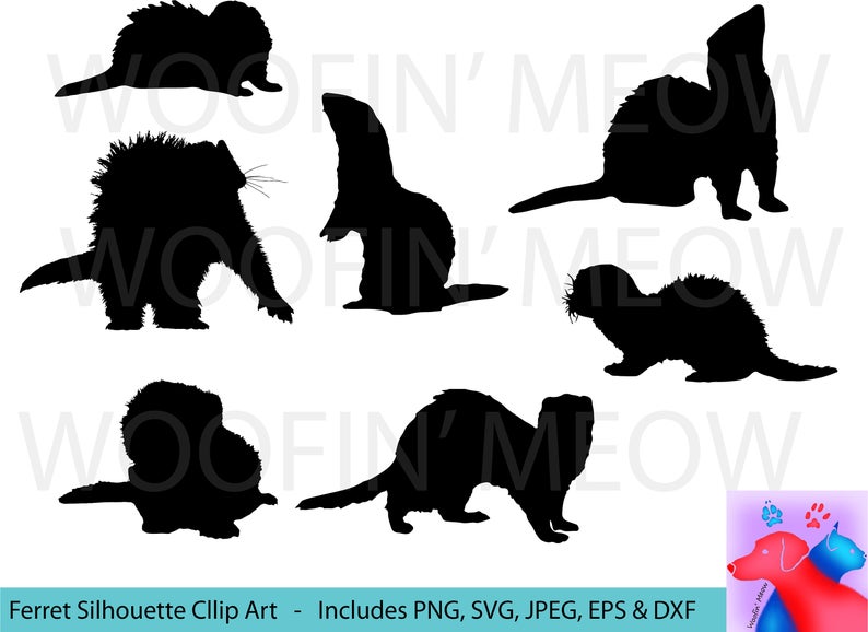 794x578 Ferret Ferret Silhouette Ferret Clipart Ferret Vector Etsy