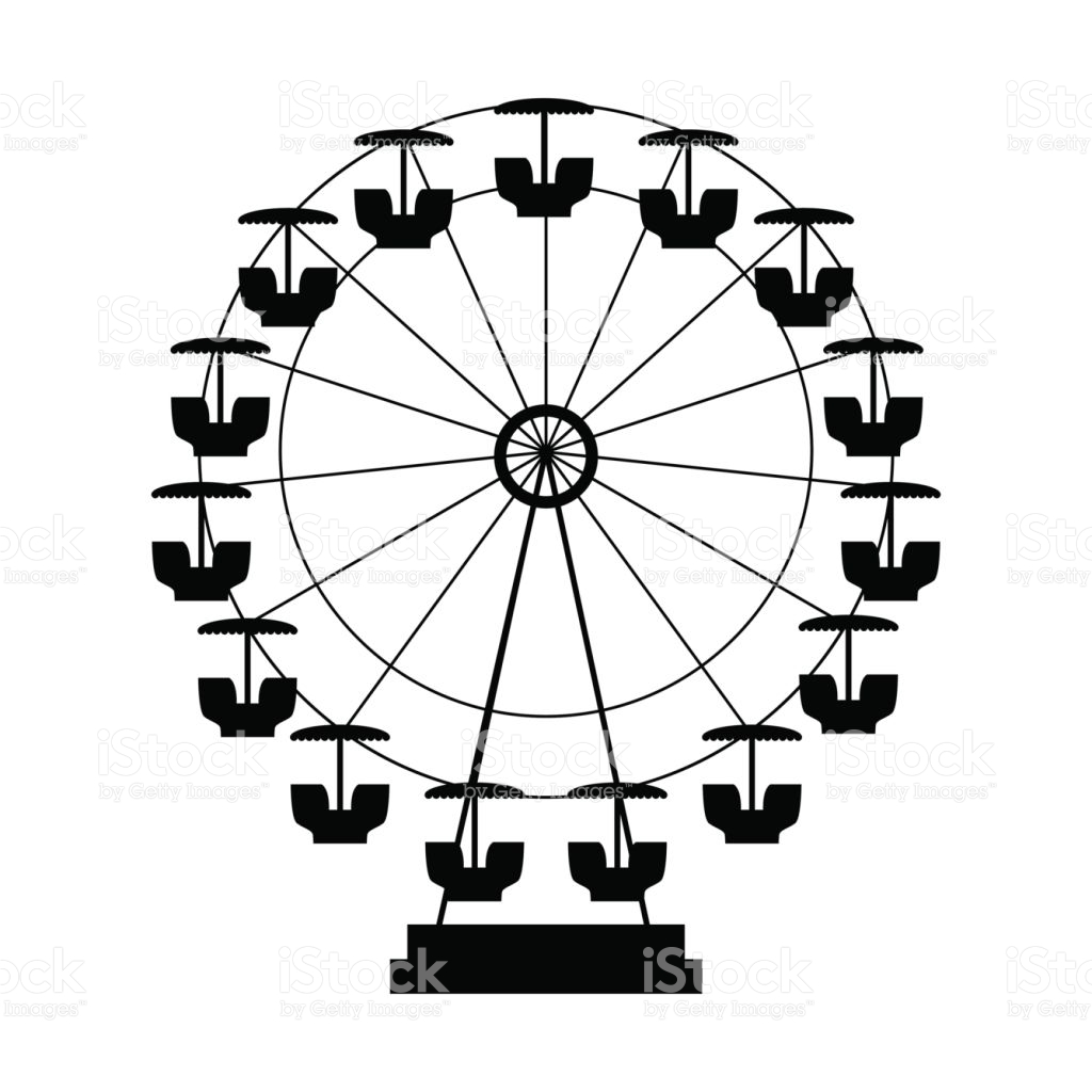 Ferris Wheel Silhouette Vector