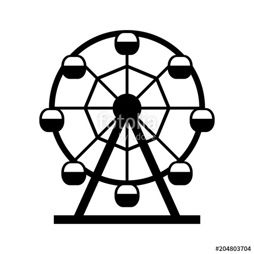 500x500 Ferris Wheel Icon Vector Illustration Stock Image And Royalty