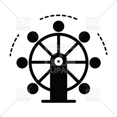 400x400 Ferris Wheel Silhouette Vector Image Of Sport And Leisure