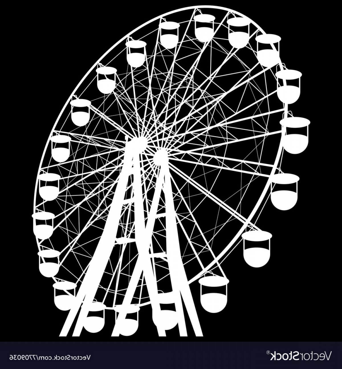1200x1296 Colored Ferris Wheel Vector Savoyuptown